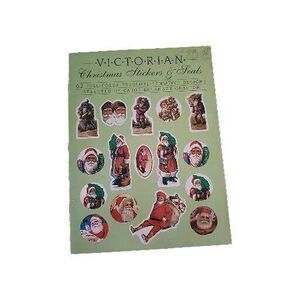 Vtg Victorian: Christmas Stickers & Seals: 62 Full-Color designs - ed. 1986 Book